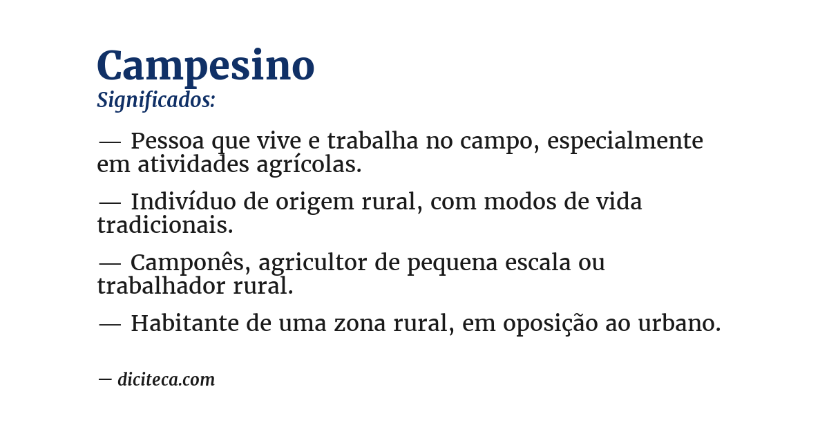 Significado de campesino