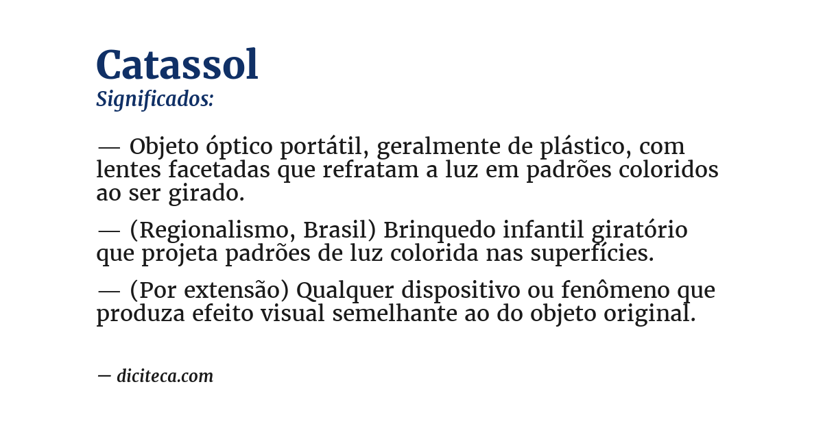 Significado de catassol