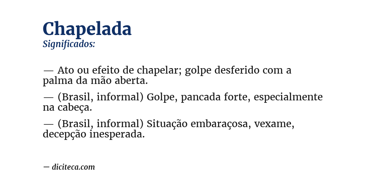 Significado de chapelada