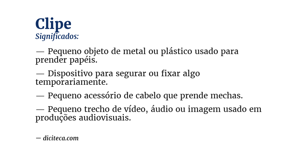 Significado de clipe