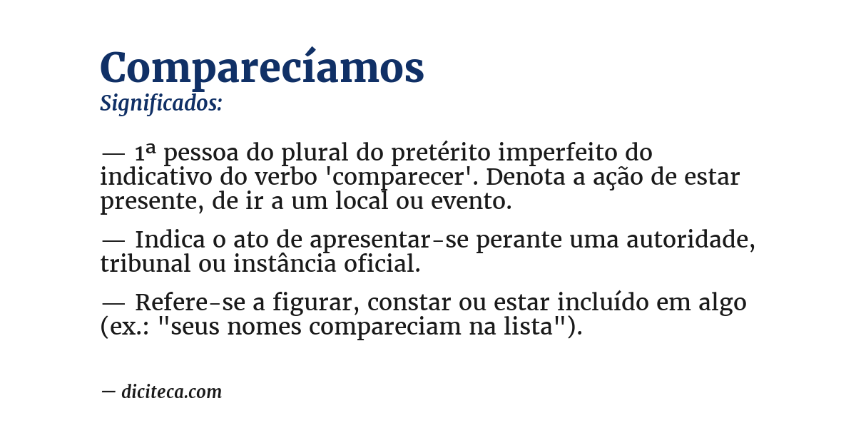 Significado de comparecíamos