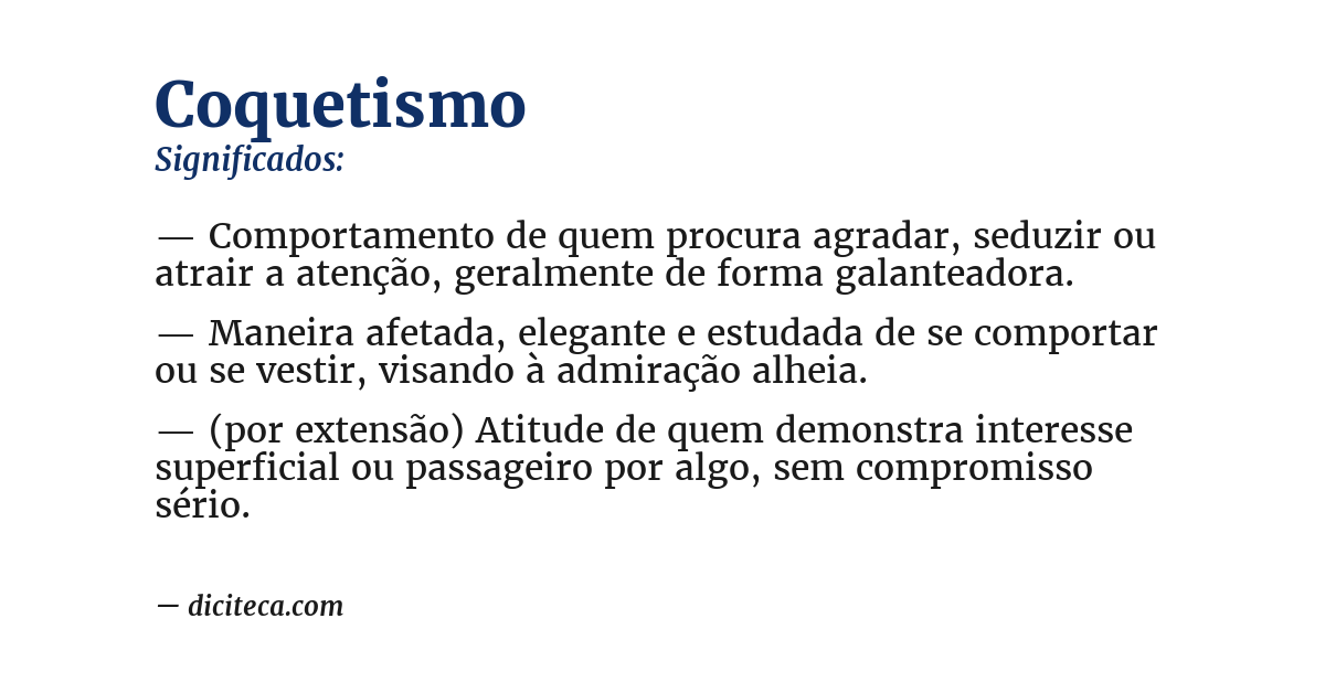 Significado de coquetismo