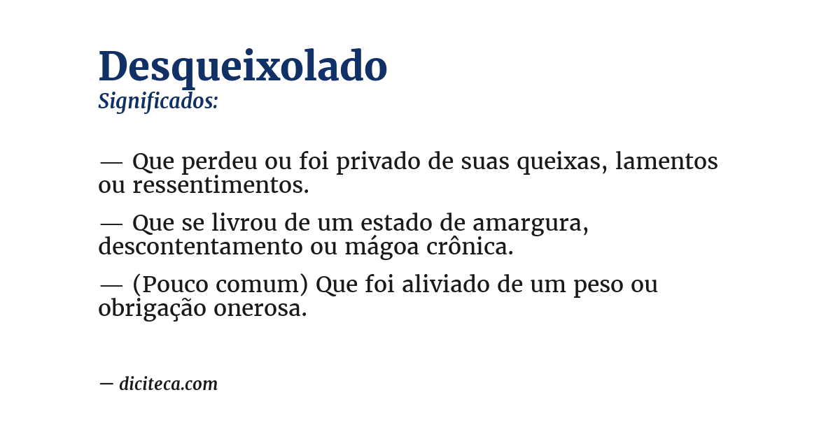 Significado de desqueixolado