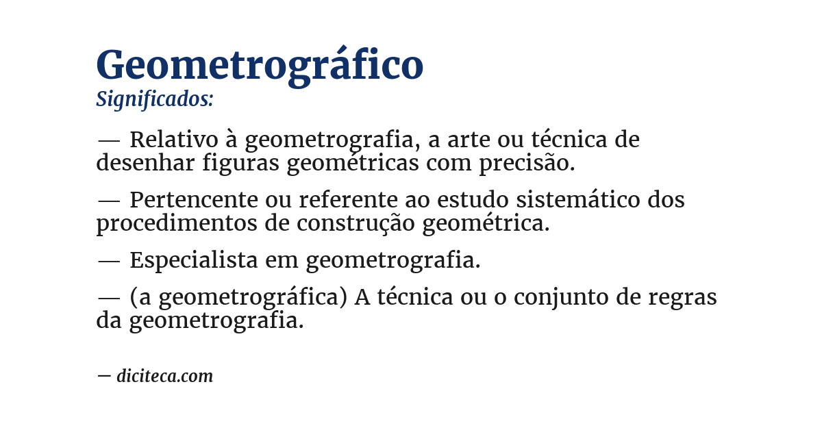 Significado de geometrográfico