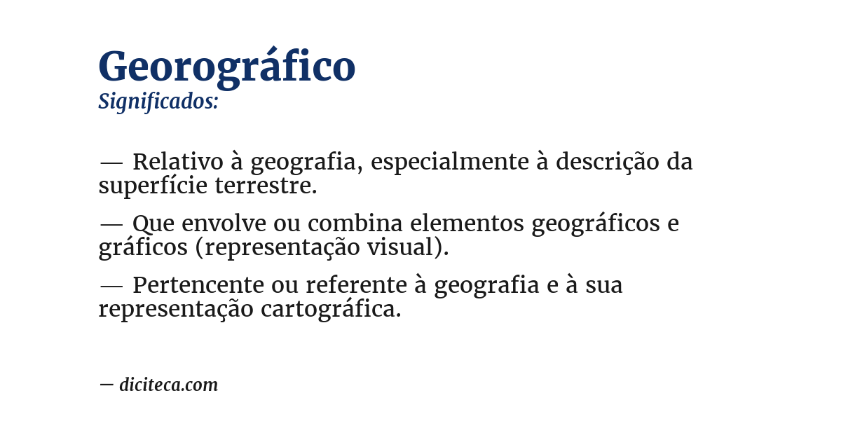Significado de georográfico