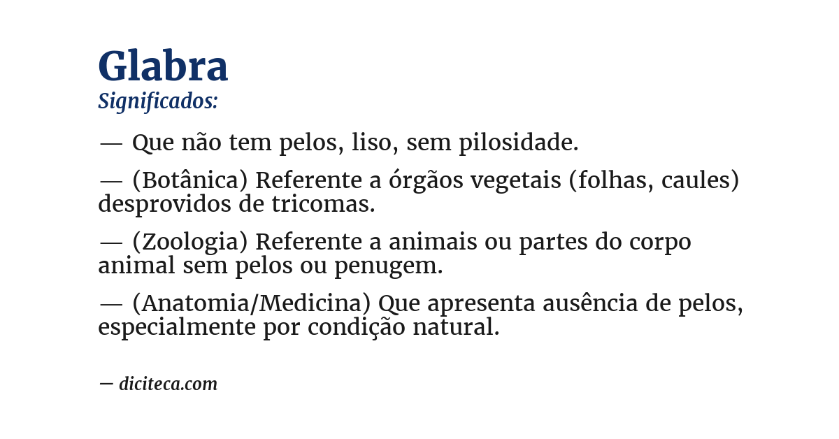 Significado de glabra
