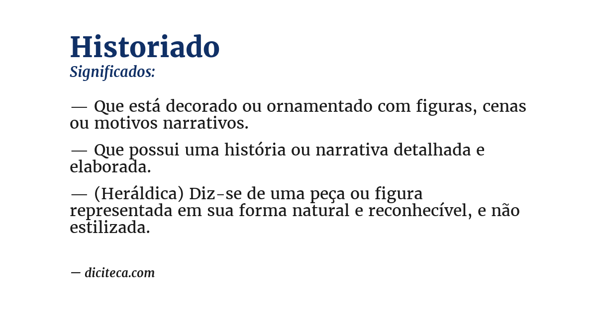 Significado de historiado