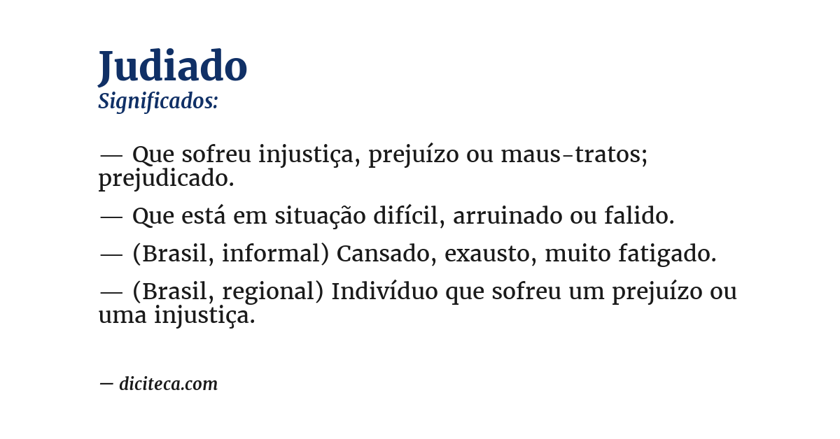 Significado de judiado