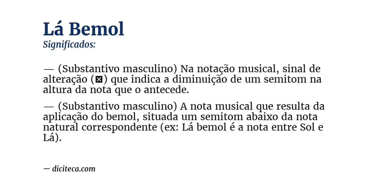 Significado de lá bemol