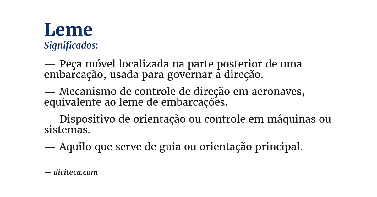 Significado de leme