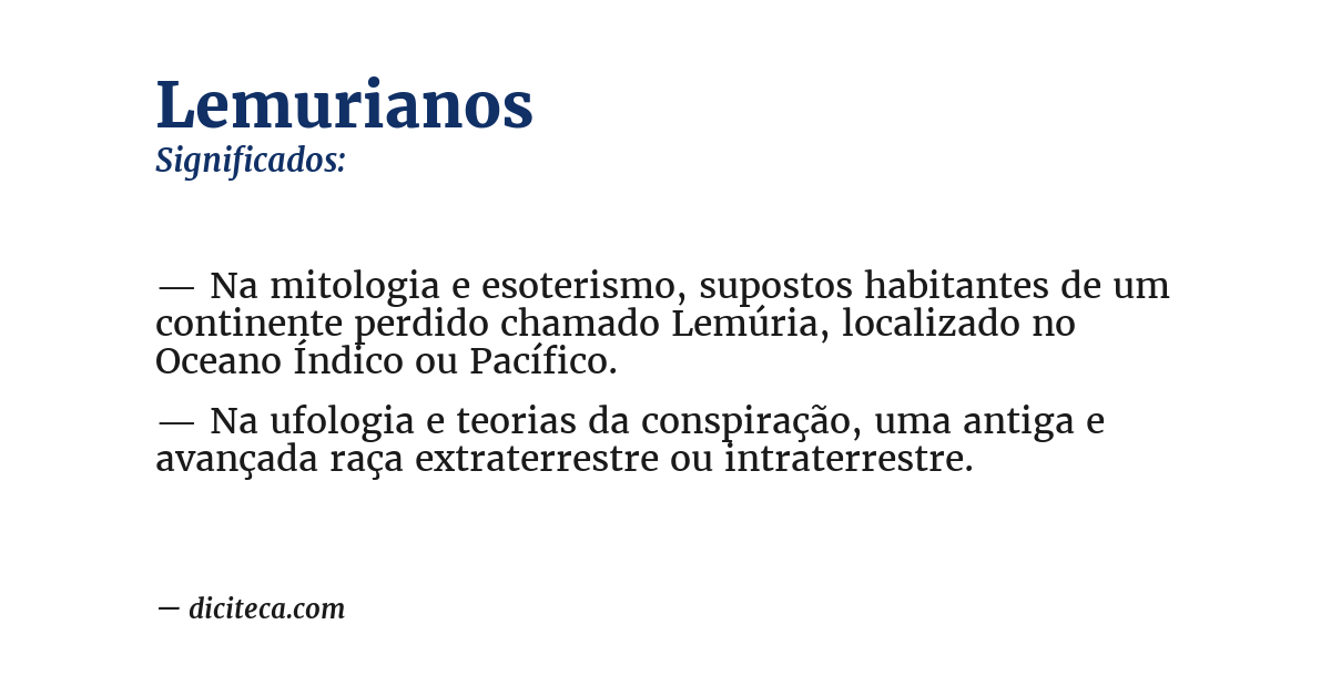 Significado de lemurianos