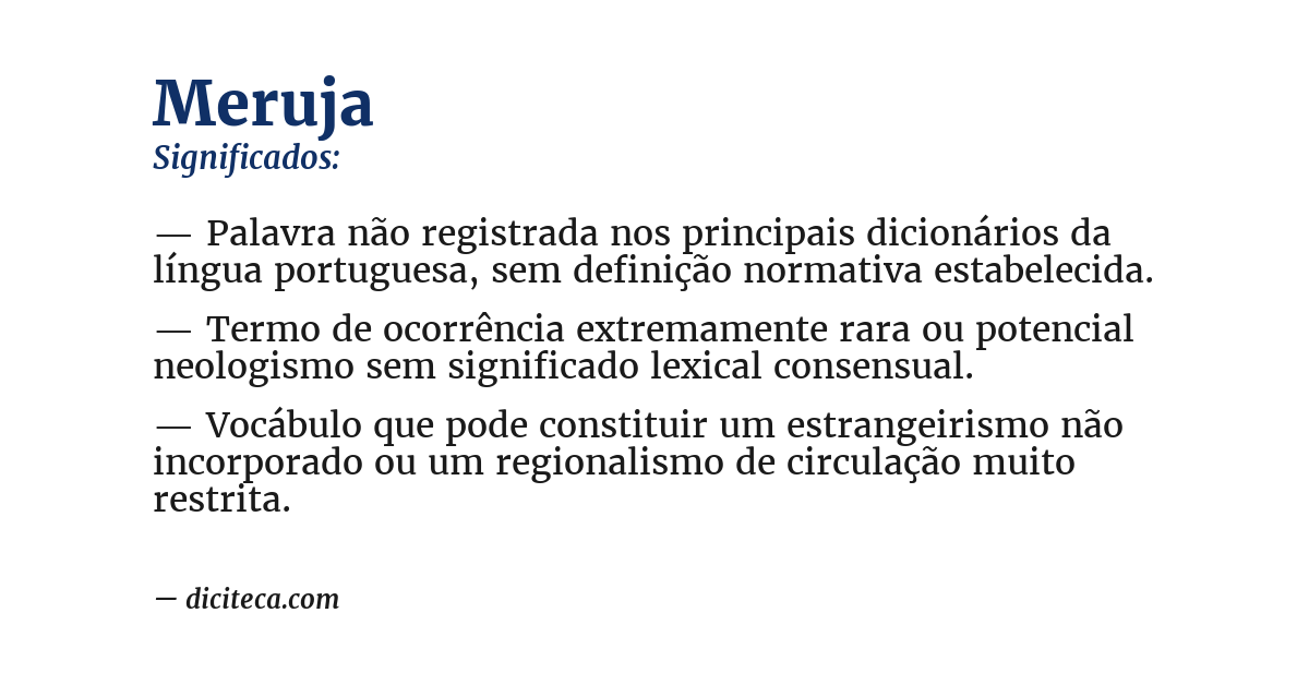 Significado de meruja