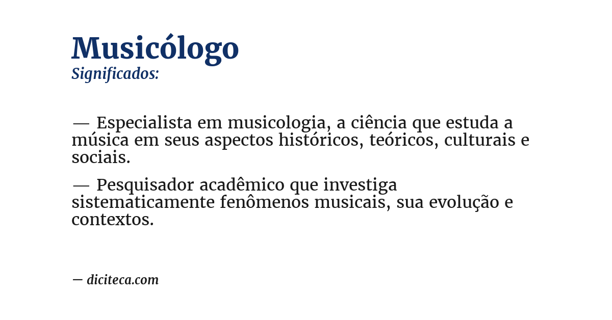 Significado de musicólogo