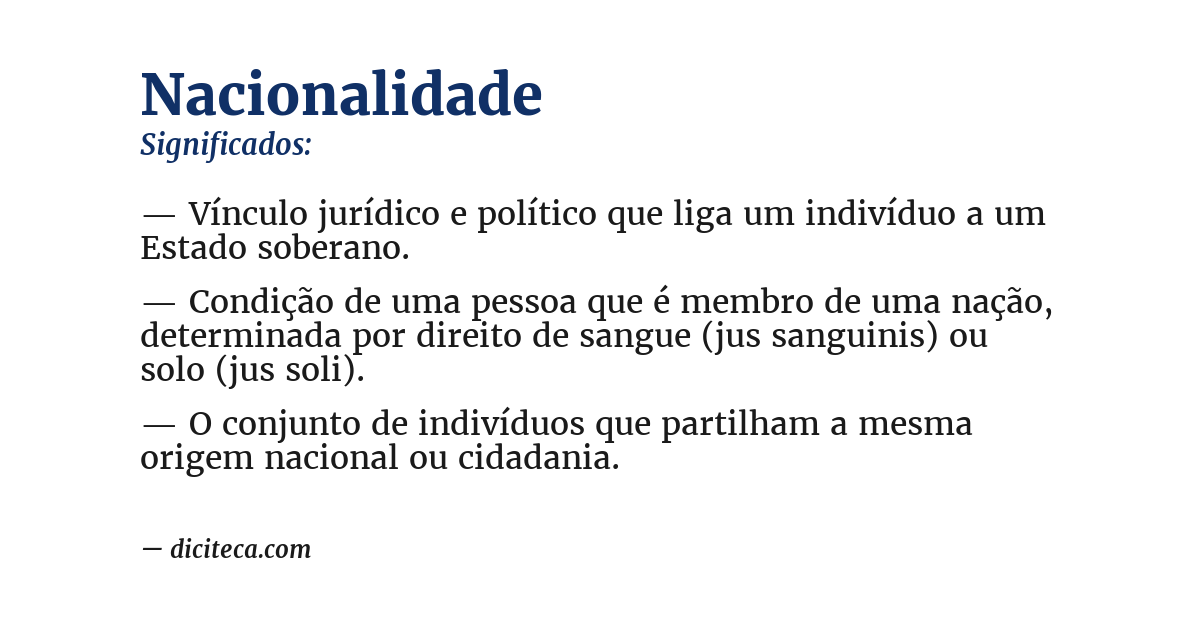 Significado de nacionalidade