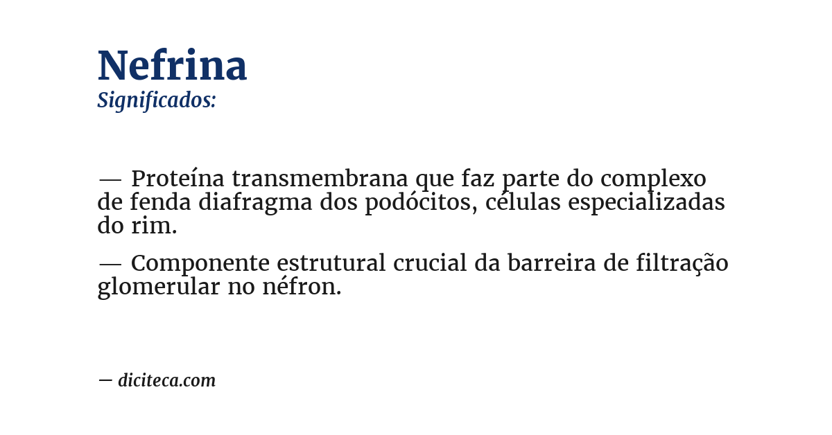 Significado de nefrina