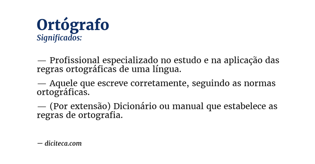 Significado de ortógrafo