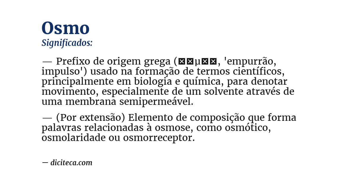 Significado de osmo