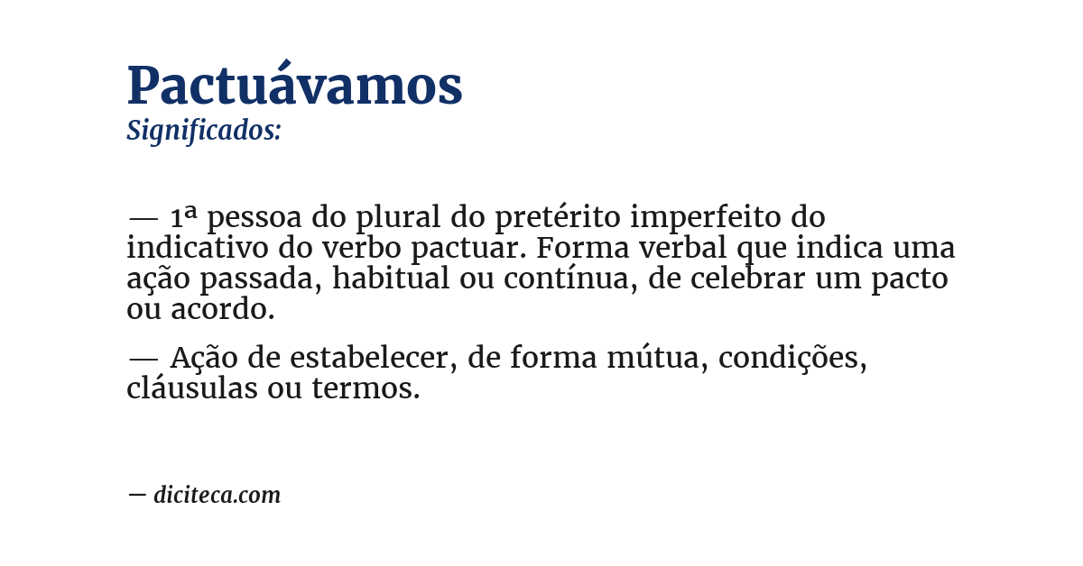 Significado de pactuávamos