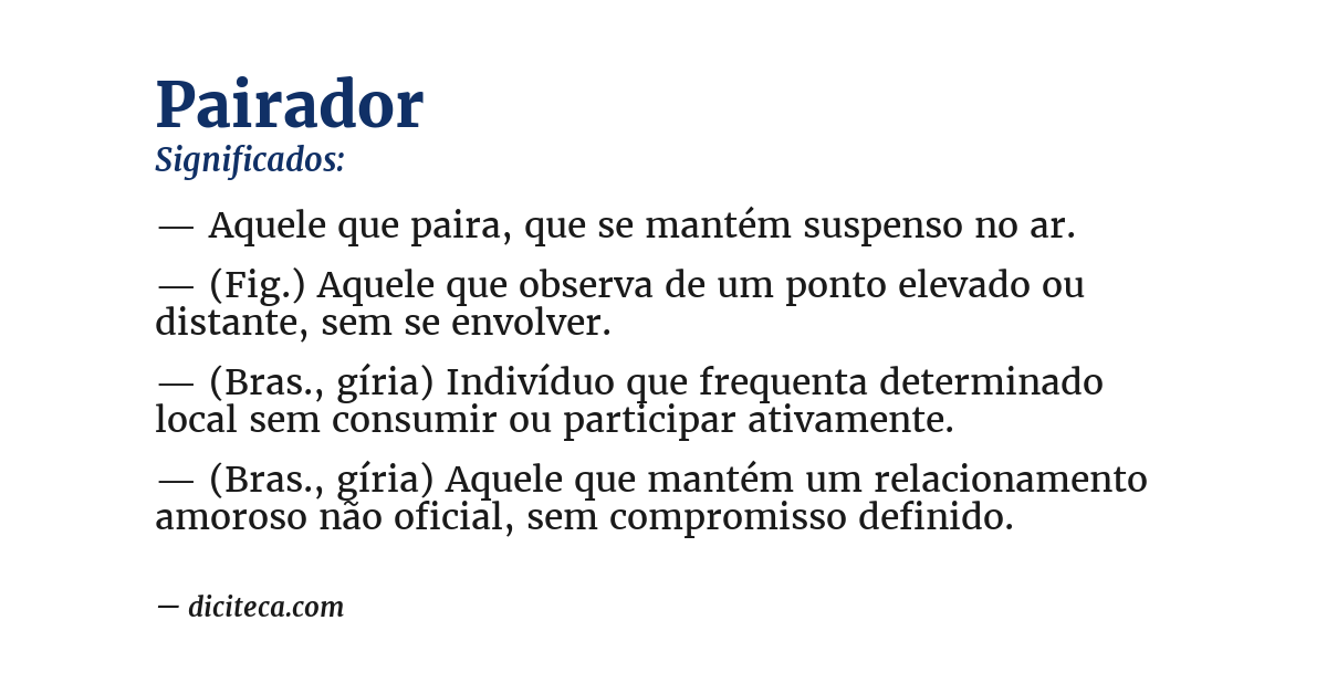 Significado de pairador