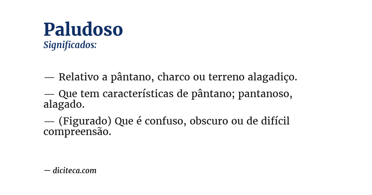 Significado de paludoso