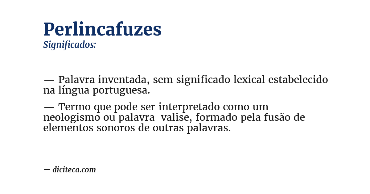Significado de perlincafuzes