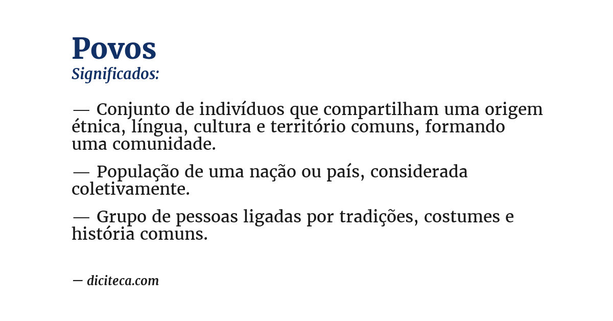 Significado de povos