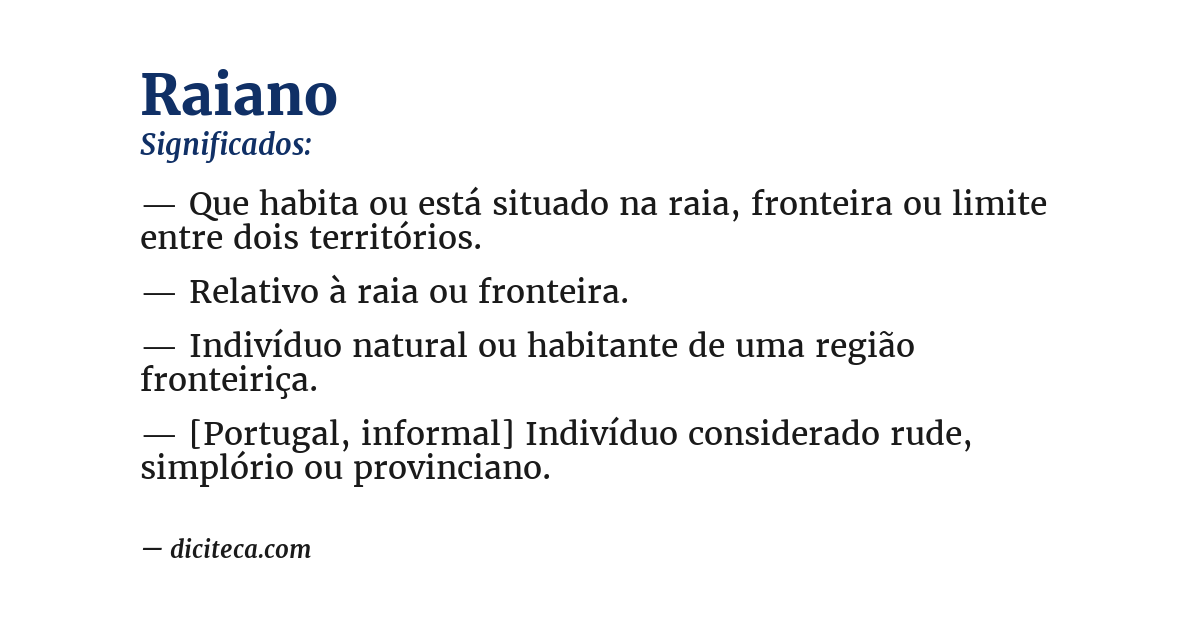 Significado de raiano