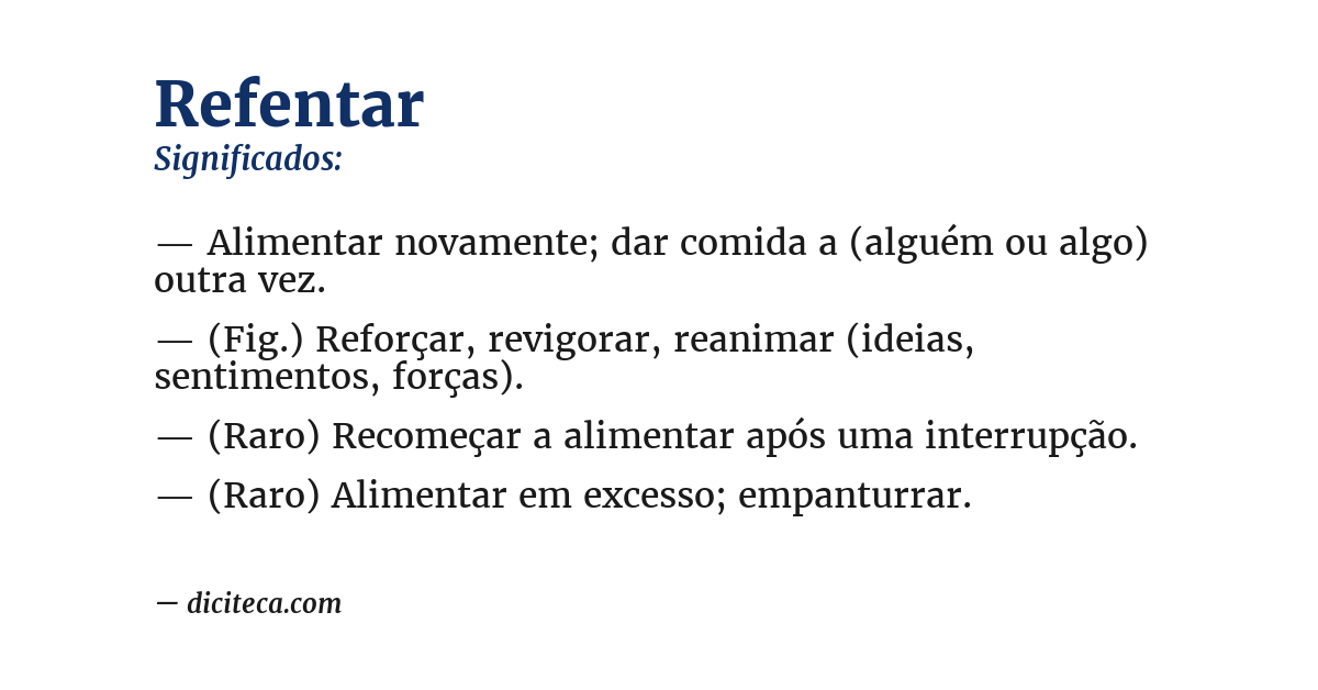 Significado de refentar