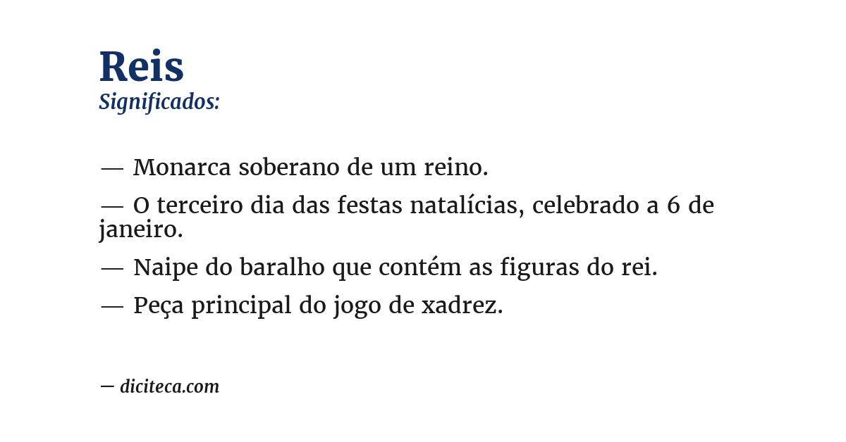 Significado de reis