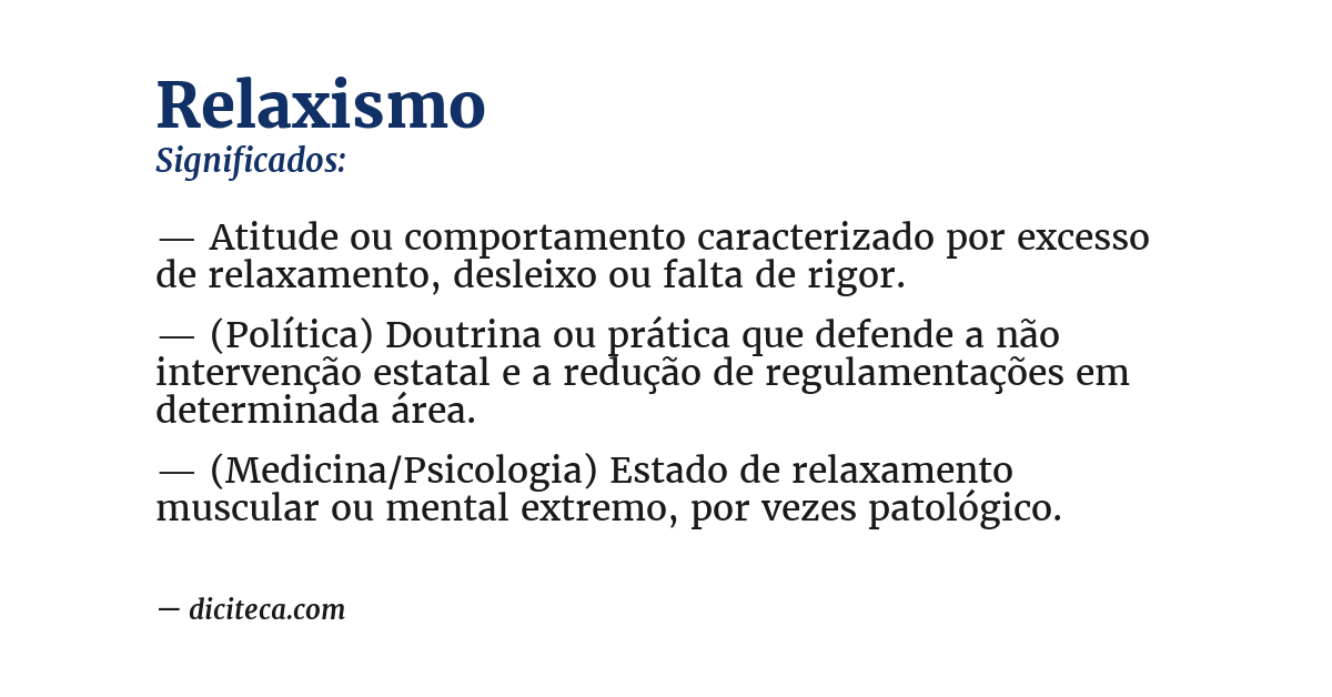 Significado de relaxismo