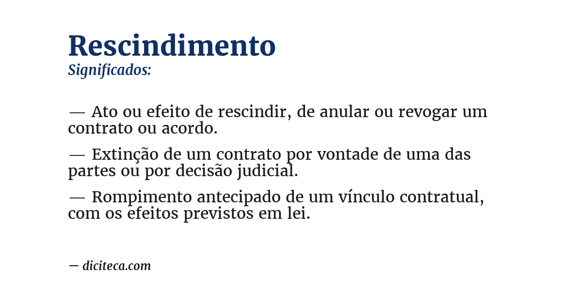 Significado de rescindimento