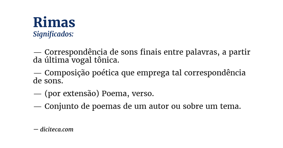 Significado de rimas
