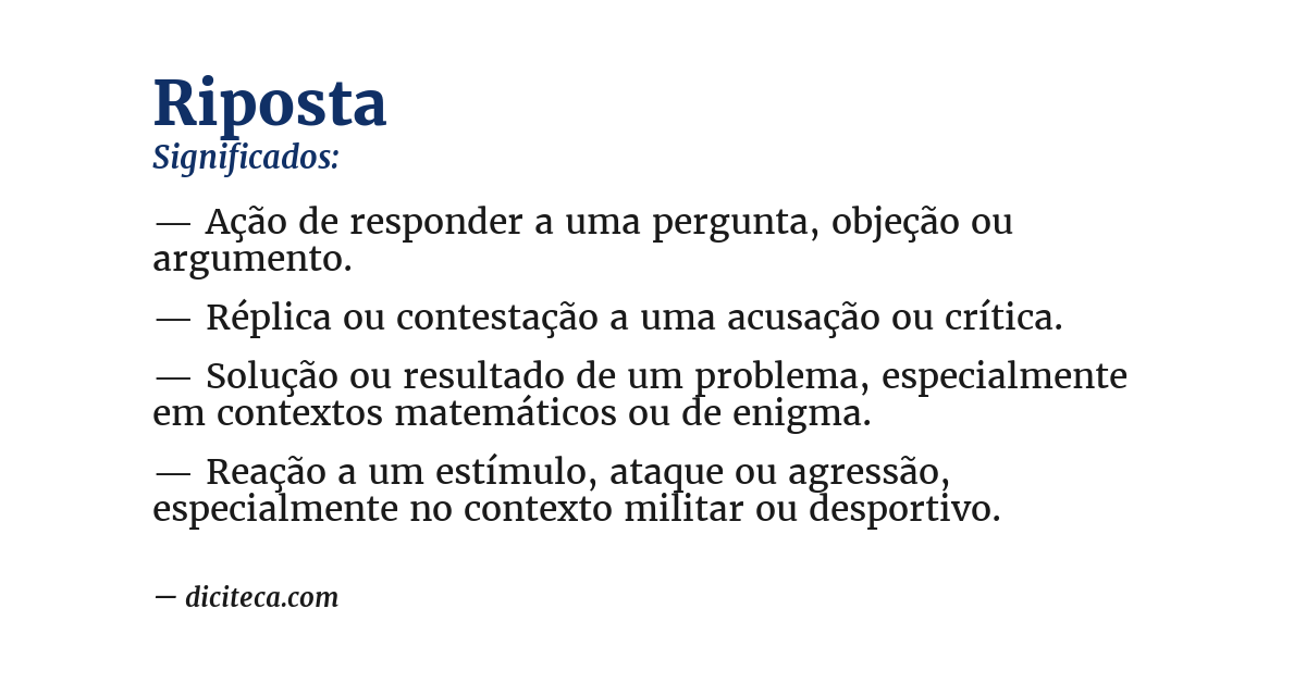 Significado de riposta