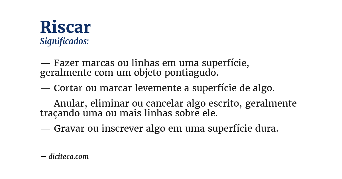 Significado de riscar