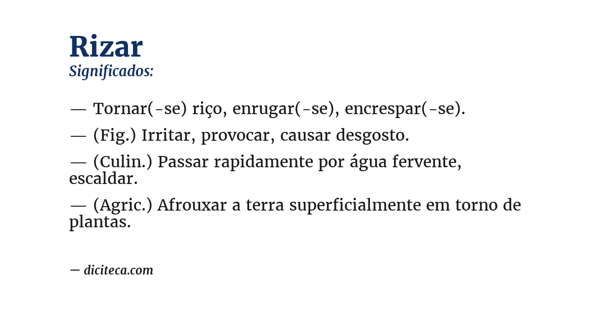 Significado de rizar