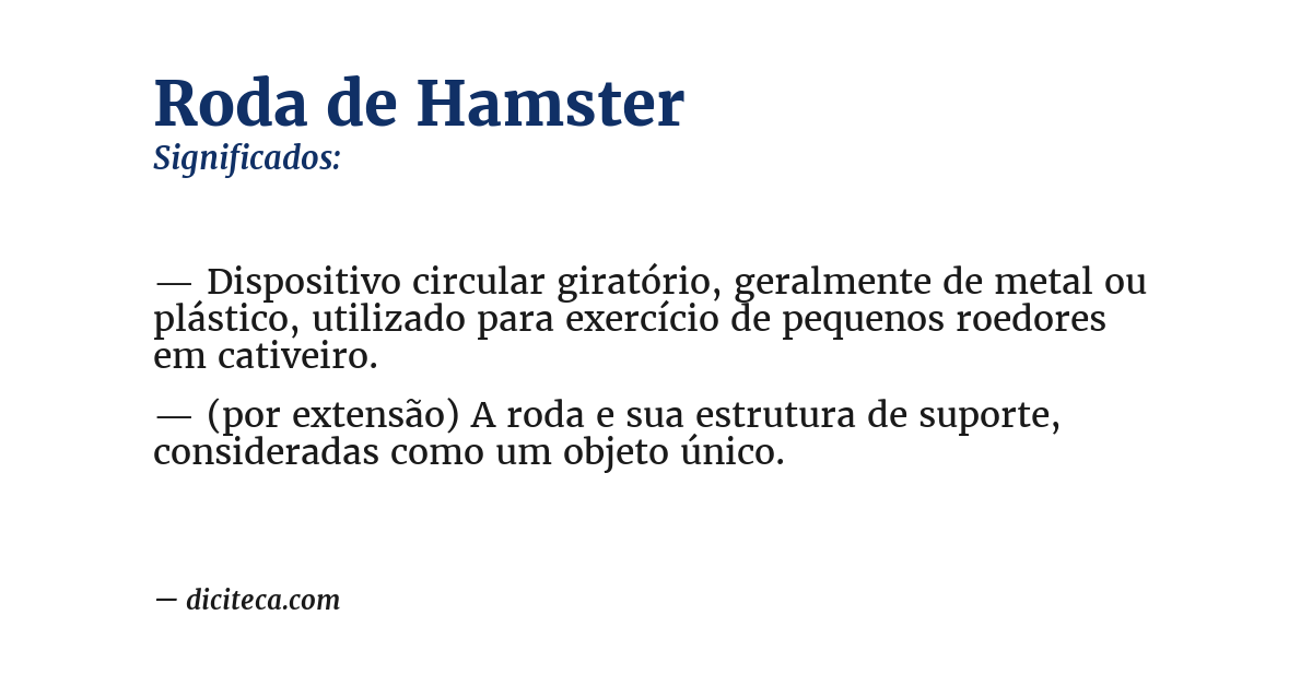 Significado de roda de hamster