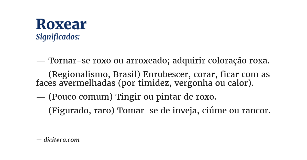 Significado de roxear