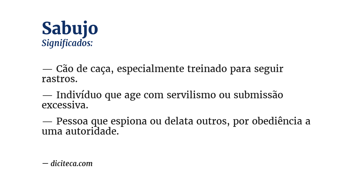 Significado de sabujo