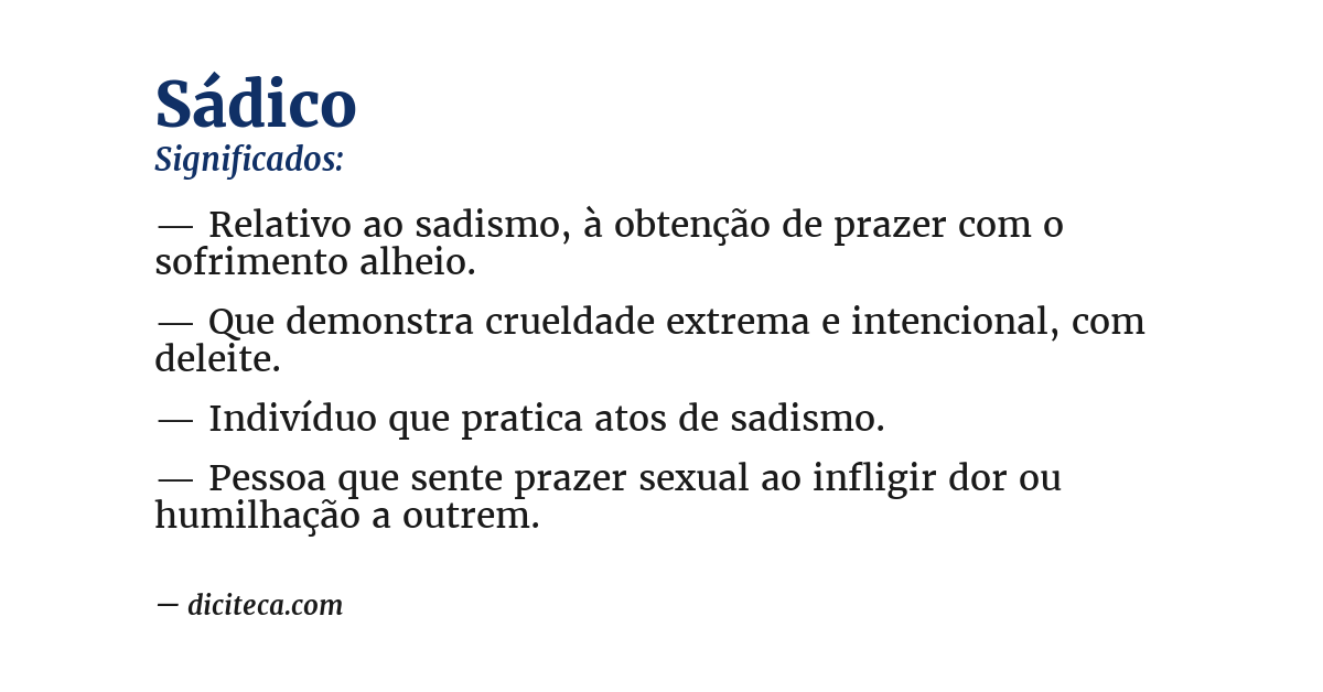 Significado de sádico