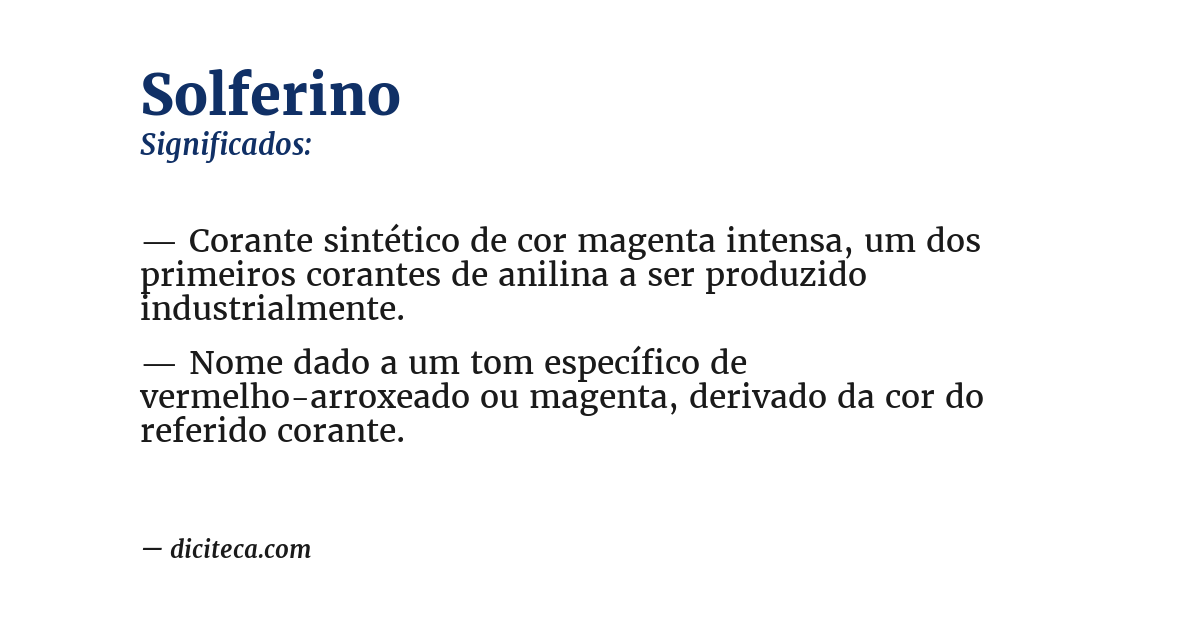 Significado de solferino