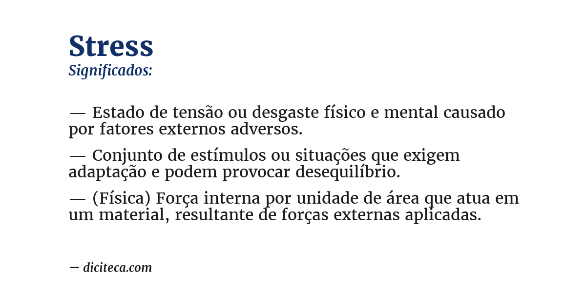 Significado de stress