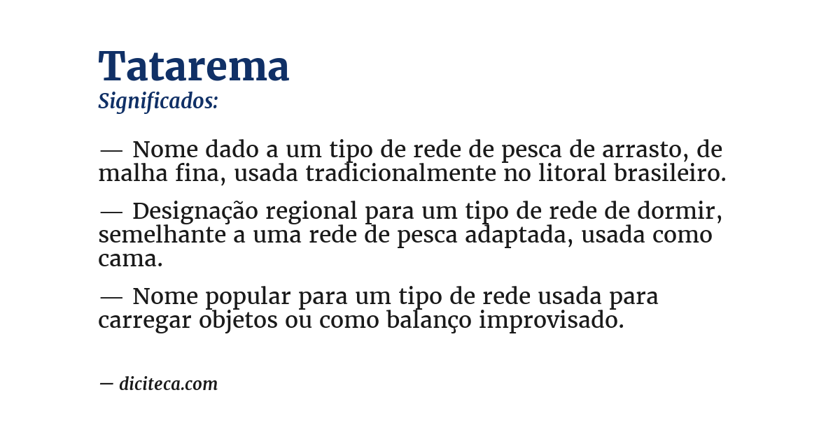 Significado de tatarema