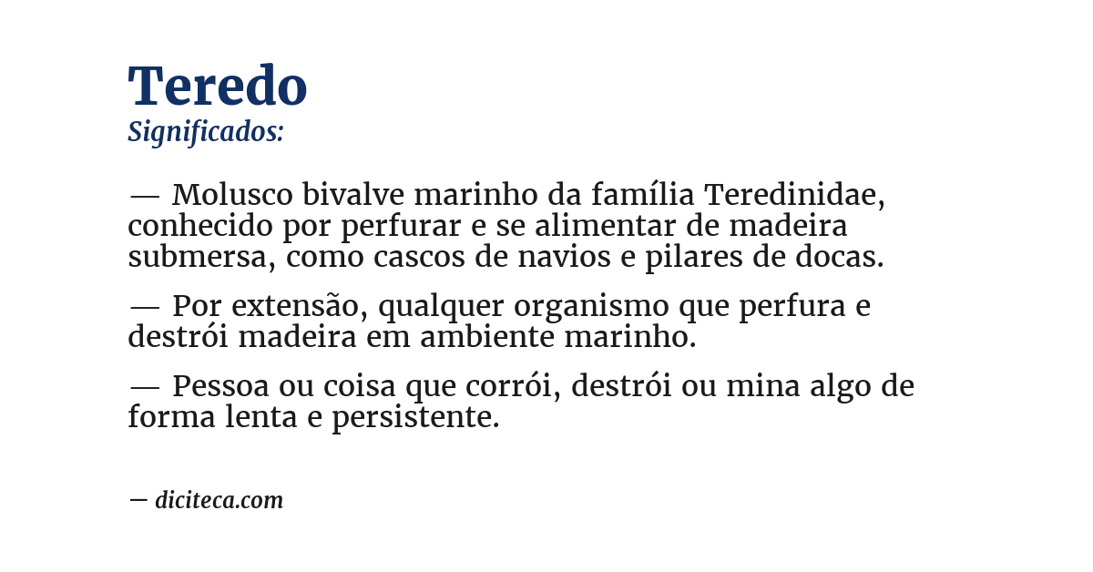 Significado de teredo