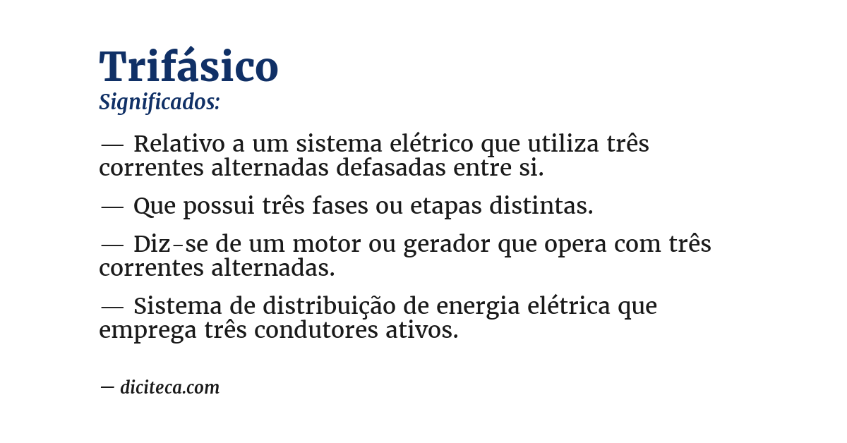 Significado de trifásico