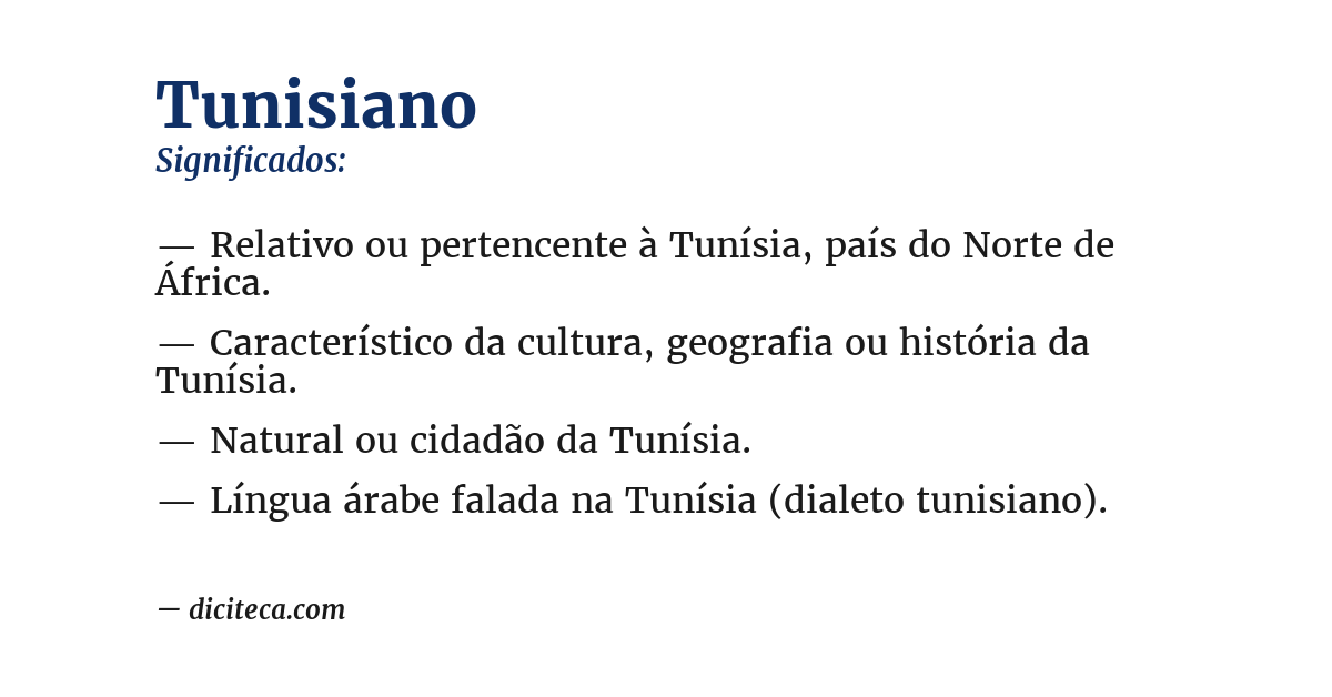 Significado de tunisiano