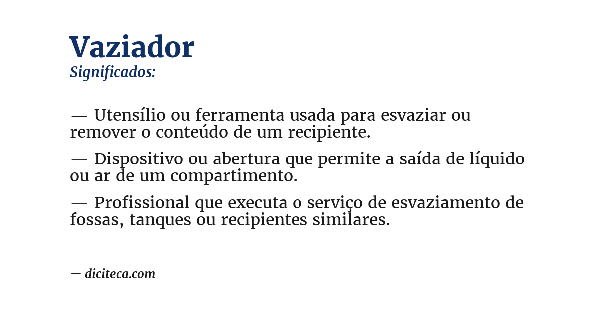 Significado de vaziador