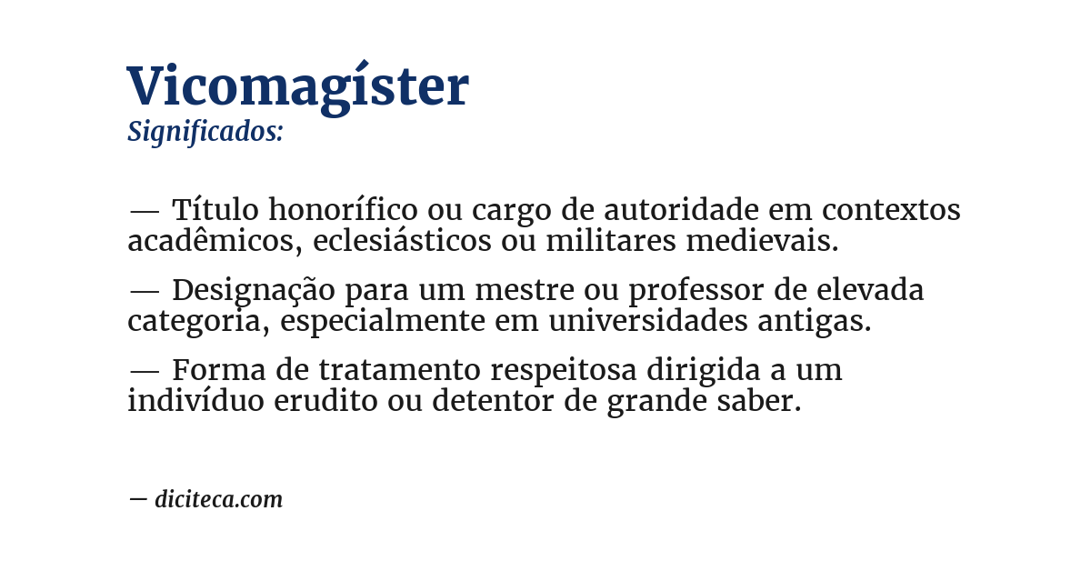 Significado de vicomagíster