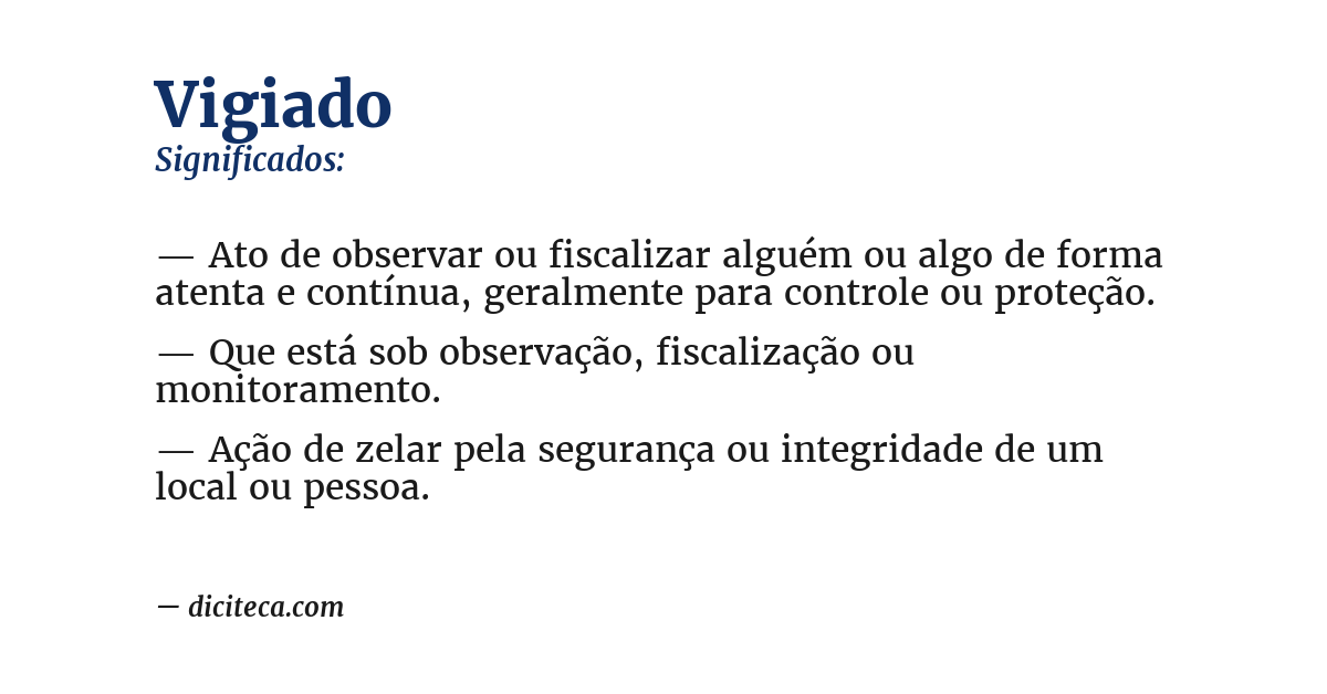 Significado de vigiado