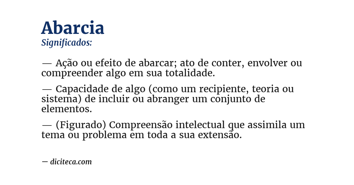 Significado de abarcia
