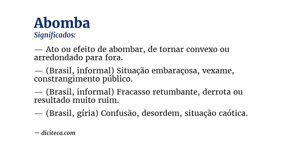 Significado de abomba